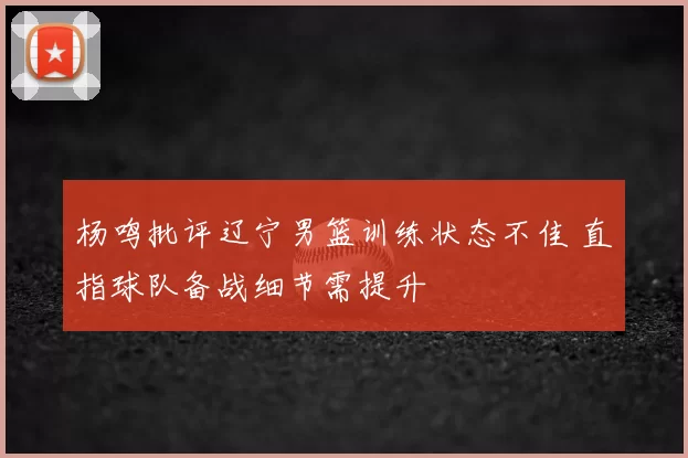 杨鸣批评辽宁男篮训练状态不佳 直指球队备战细节需提升